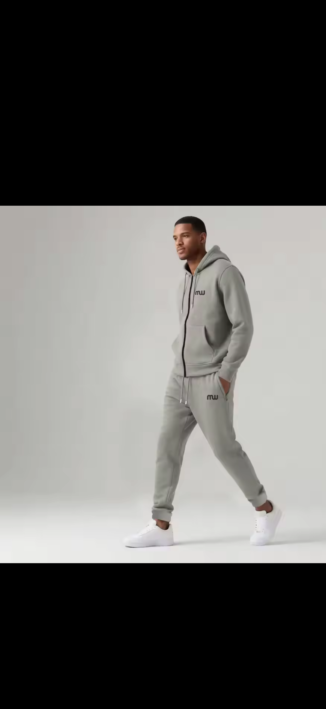 Men’s hooded zipper sweatsuit