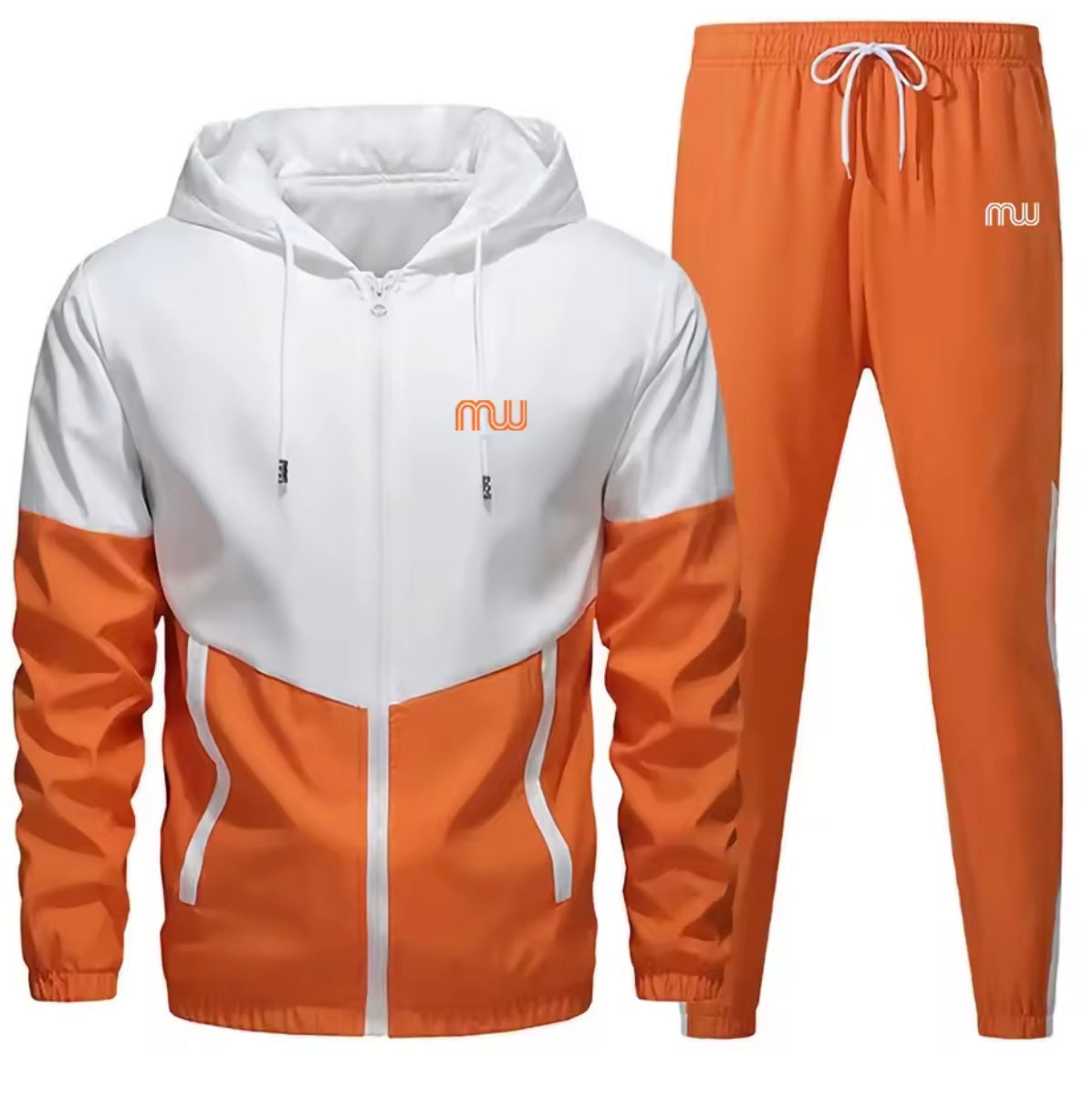 Men’s hooded windbreaker sports suit